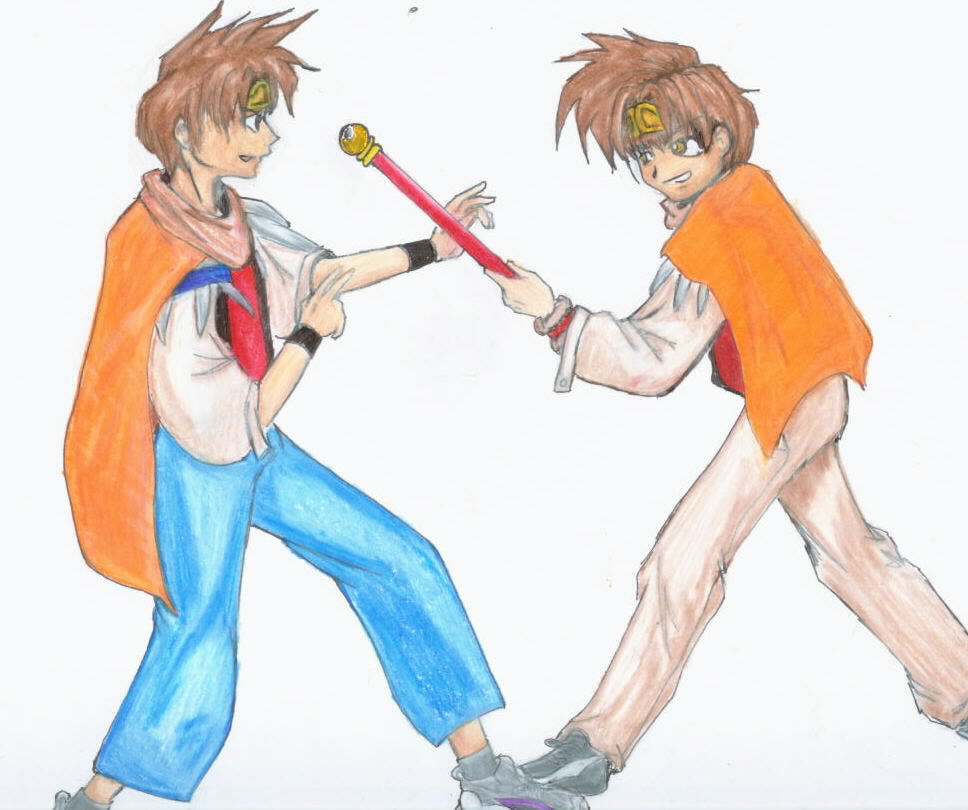 Goku vs--Goku?! -Saiyuki by Katgi-Jaganshi