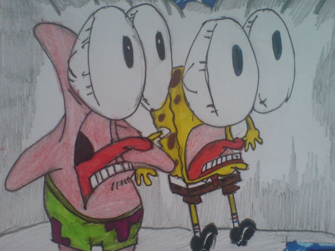 SpongeBob and Patrick again :D by KathanKratz