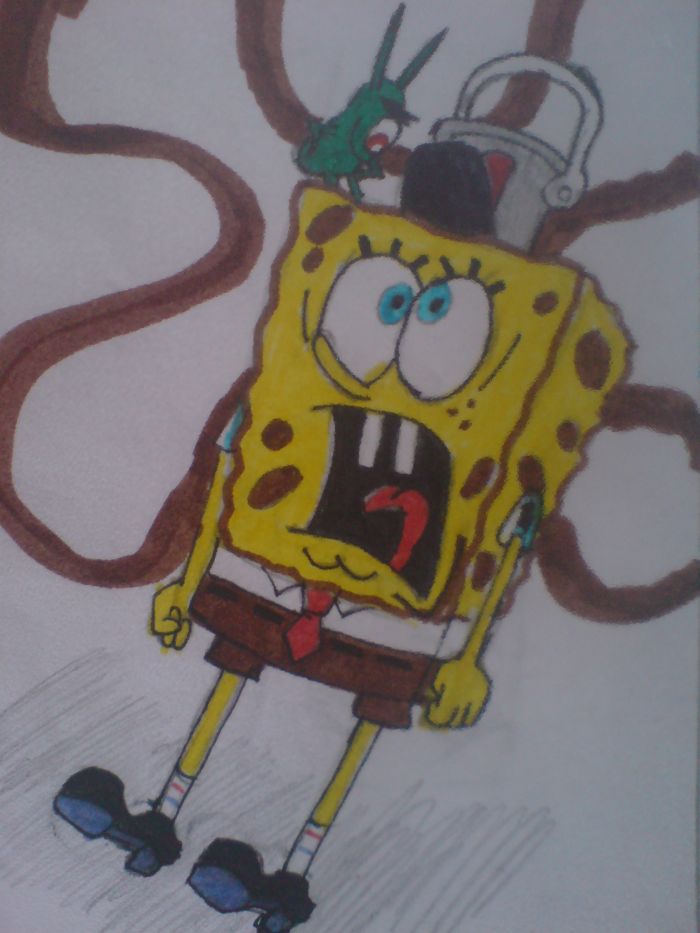 SpongeBob &amp; Plankton by KathanKratz