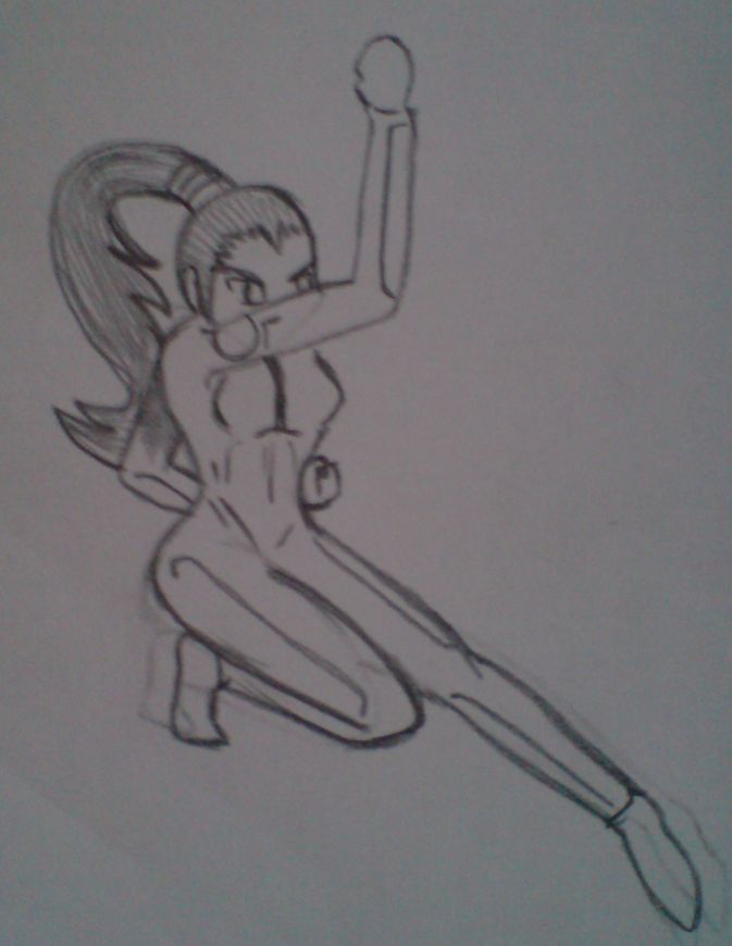 Cella´s Fightpose Sketch by KathanKratz