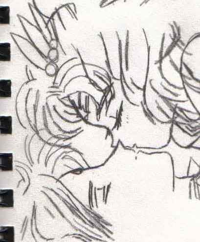Rini kissing Helios by KatluvsSesshoumaru