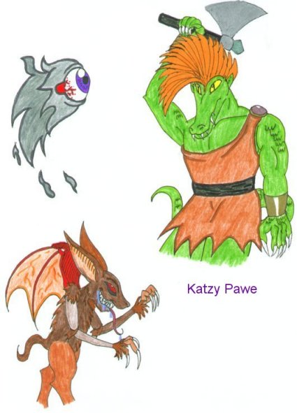 Zelda 2 Monsters by Katzy_Pawe