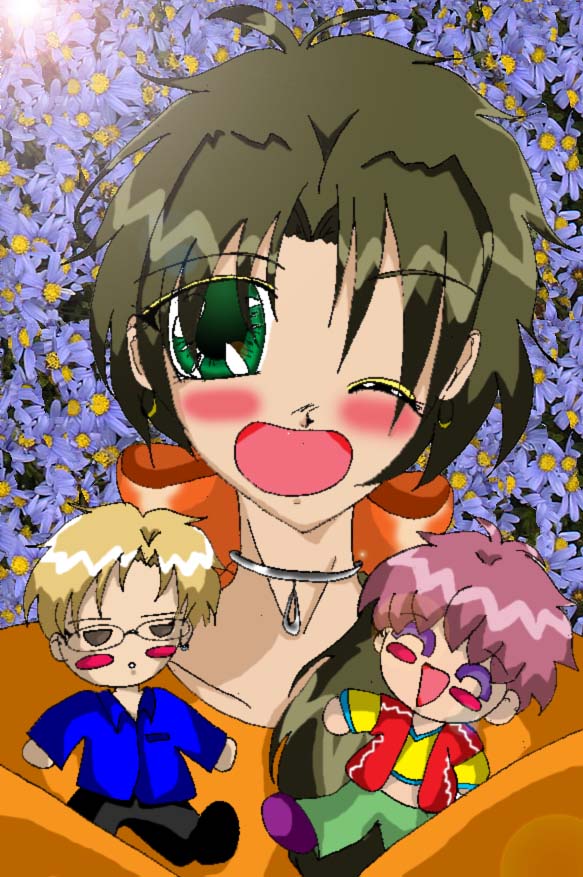 Plushie Eiri and Shuichi with Ryuko by KawaiiAmethist