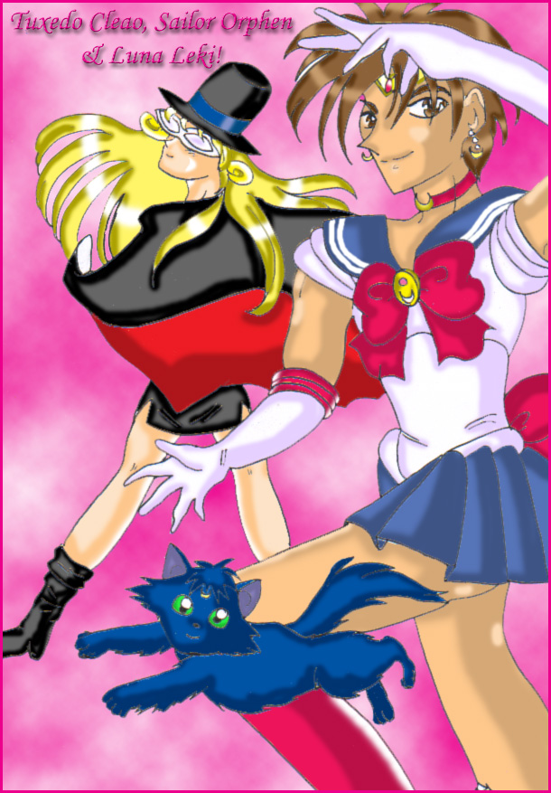 Sailor Orphen, Tuxedo Cleao and Luna Leki! by KawaiiAmethist