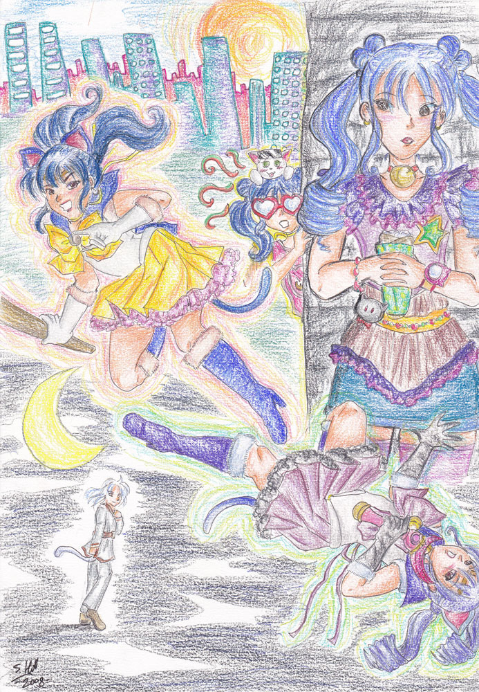 Sailorluna vs Sailordiana by KawaiiAmethist