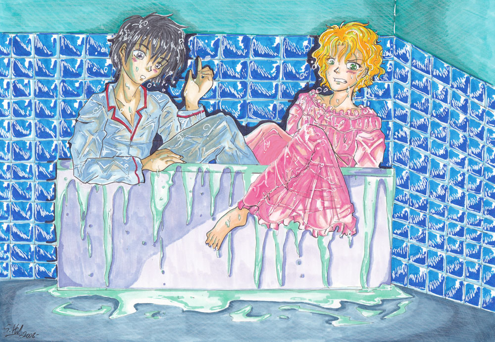 Yuuri and Wolfram in copic by KawaiiAmethist