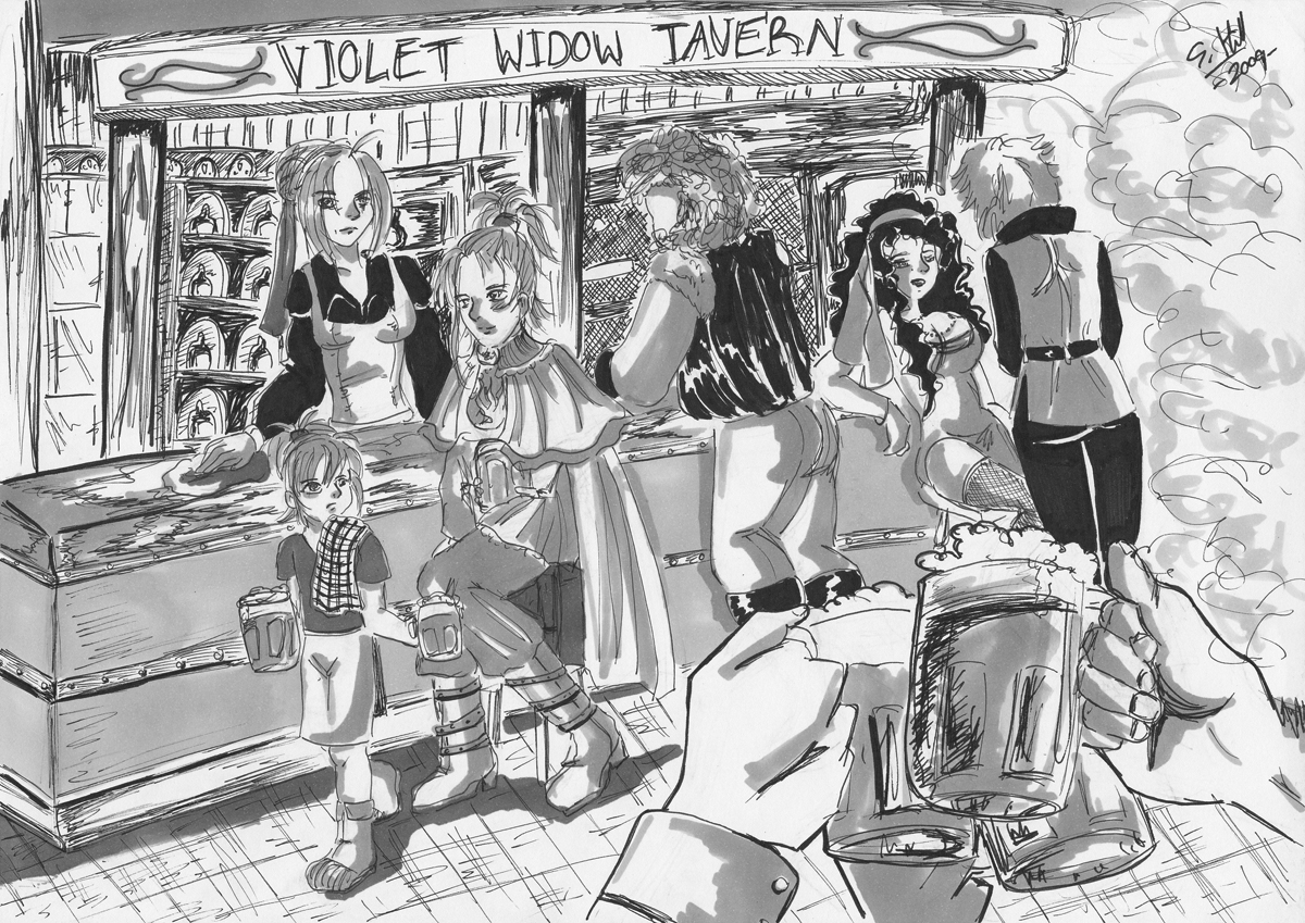 The Violet Widow Tavern by KawaiiAmethist