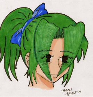 Green Haired Girl by Kawaii_Kimimaro