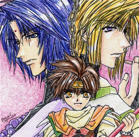 Sanzo, Homura, and Goku by Kawaii_Kimimaro
