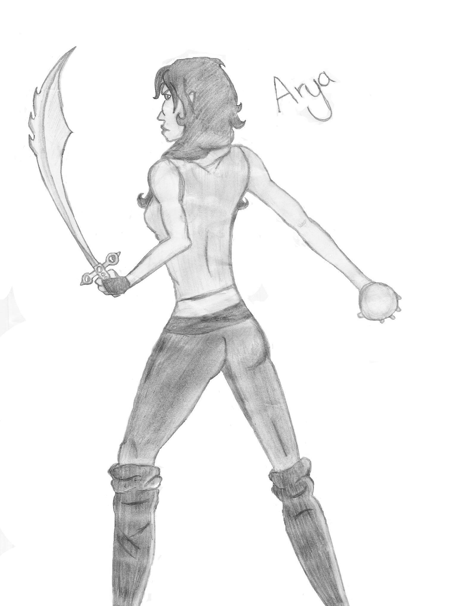 Arya ready to fight!! by Kay888