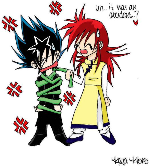 It was an accident, Hiei! *___*; by Kaya_Kioko