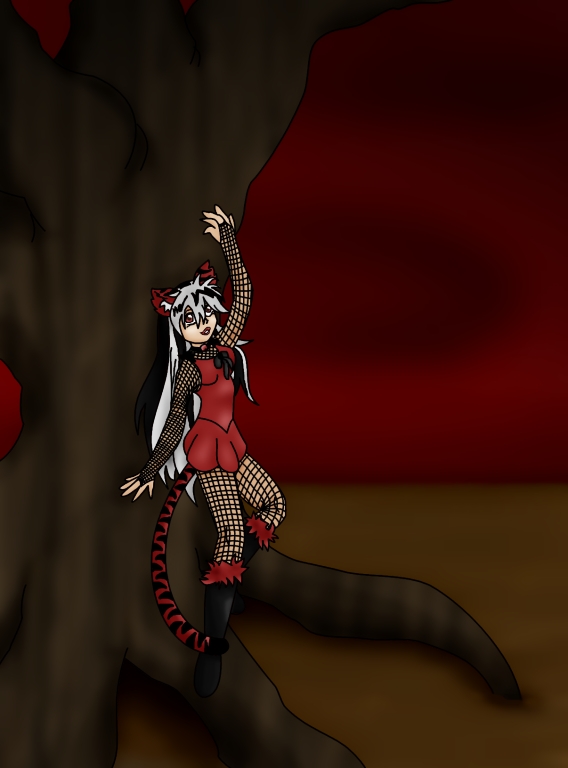 Elaine against a tree complete by Kaybe