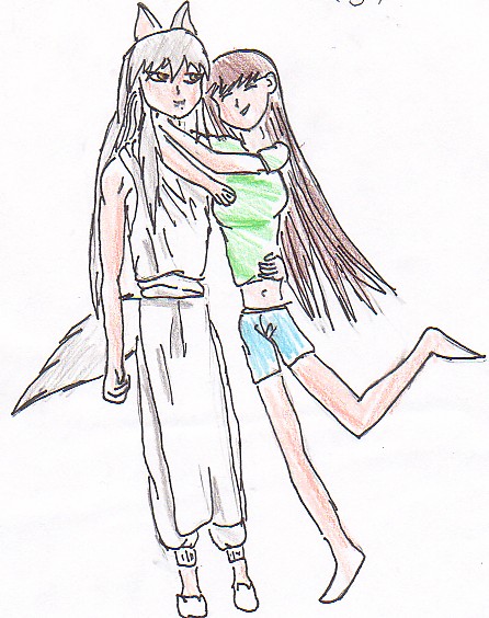youko& a girl(for Christica) by Kaze