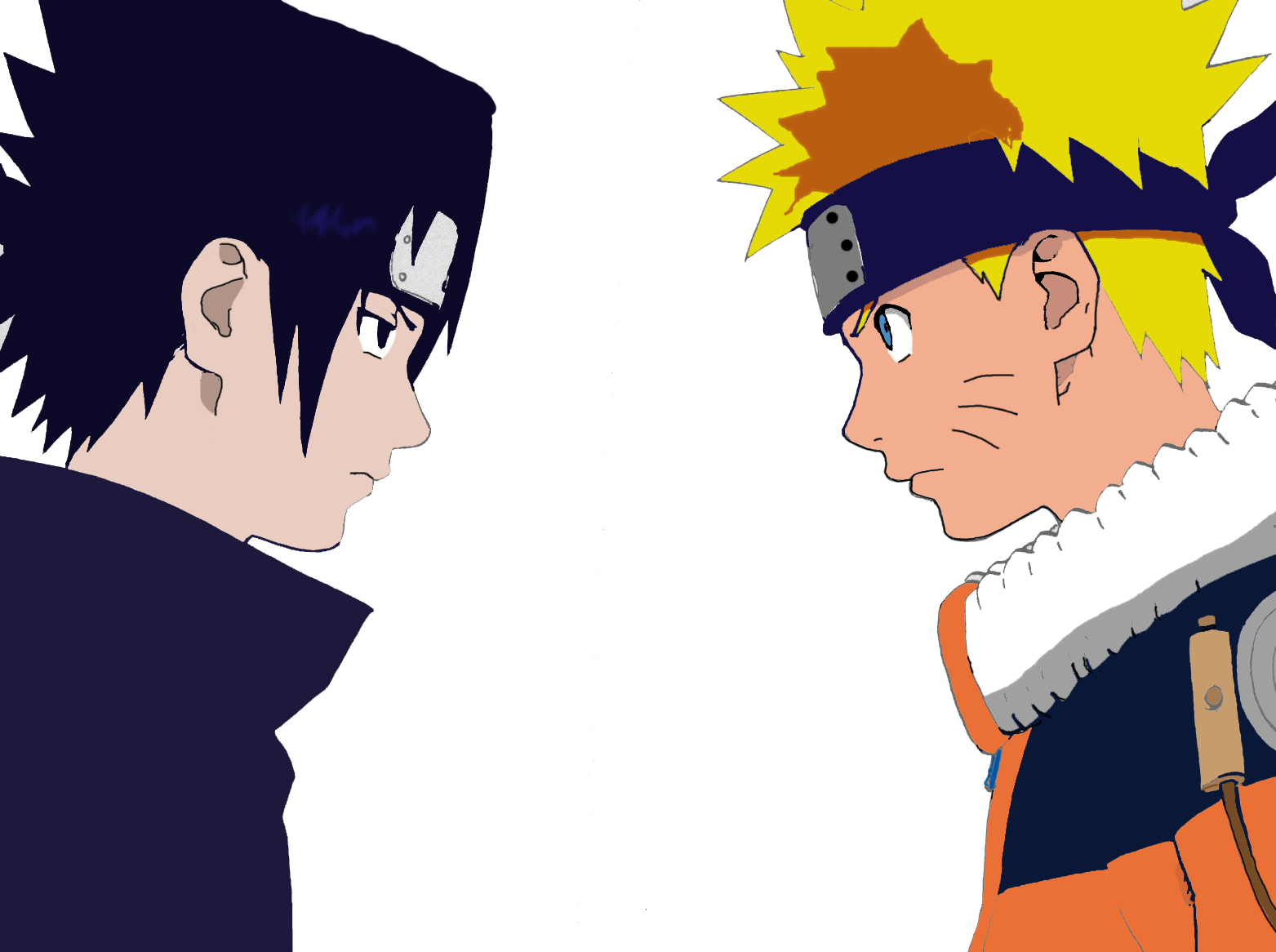 Naruto vs. Sasuke by Kebee14