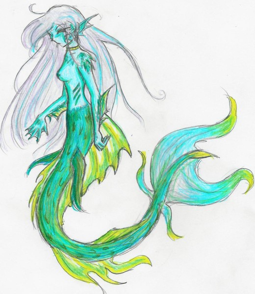 Mermaid (colored) by Keesh