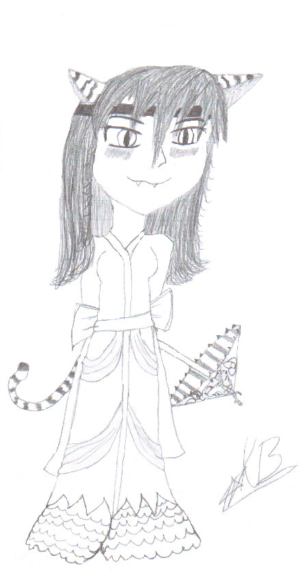 Nia Uchiha as a cat princess by Kelalailea