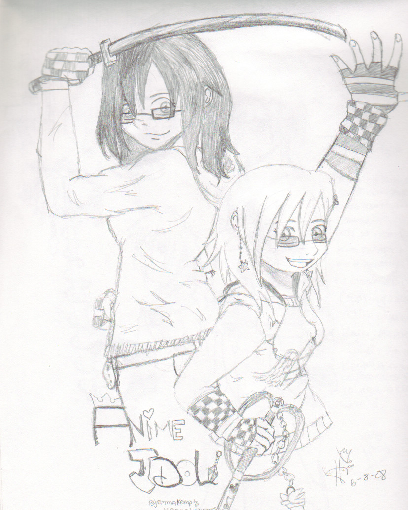 Me and Hannah in Anime Idol by Kelalailea