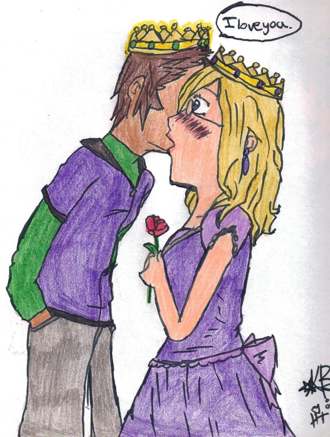 Prince Martin Confesses His Love For Princess Hannah (art trade) by Kelalailea