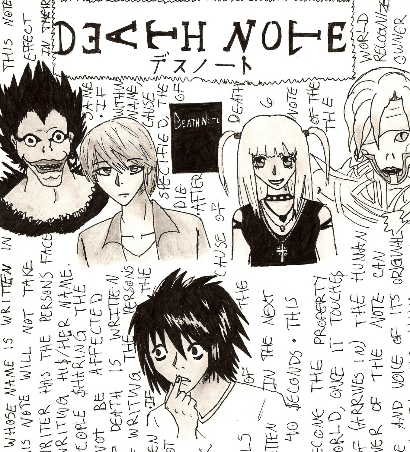 Death Note (Light, Misa, L, Ryuk, Rem) by KendoruSama