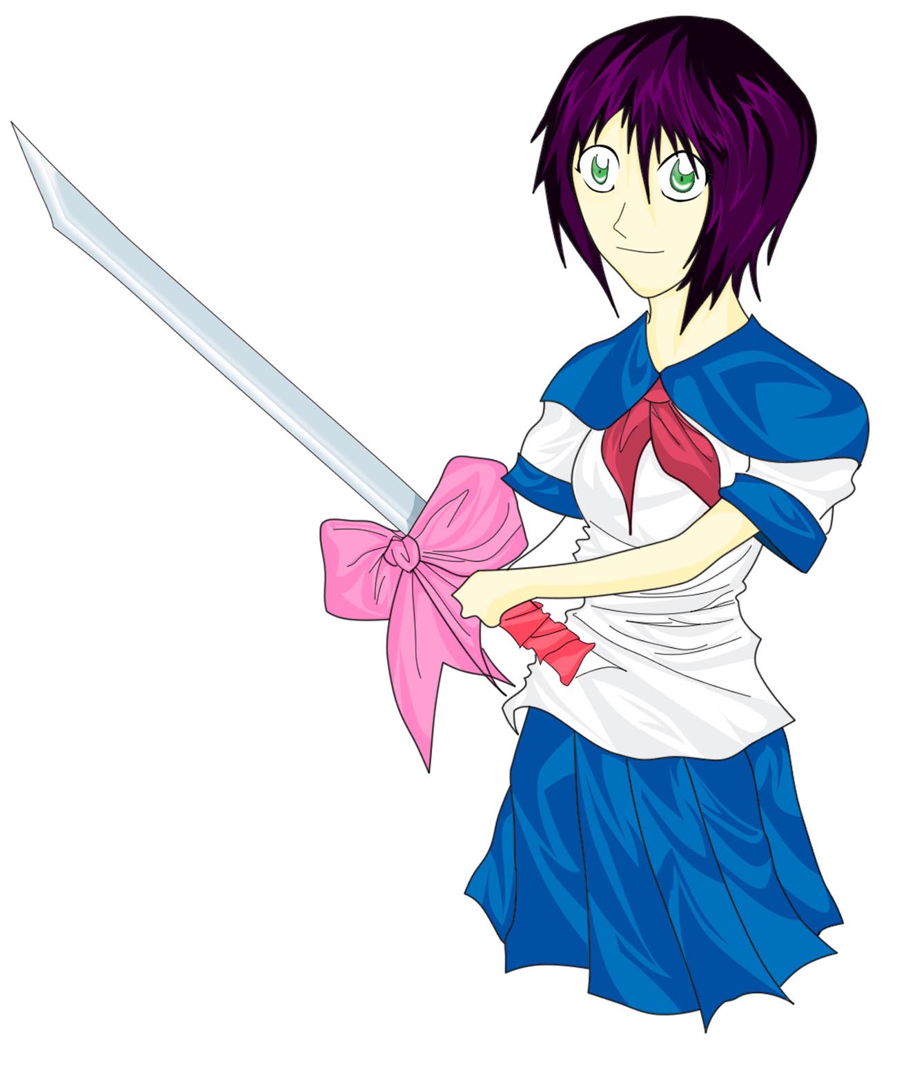  Anime Schoolgirl Fighter aka CG Version of Untitl by KenshinJennings