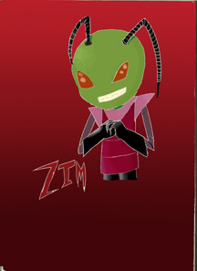 Evil Zim (coloured, slightly anime) by Kerkera
