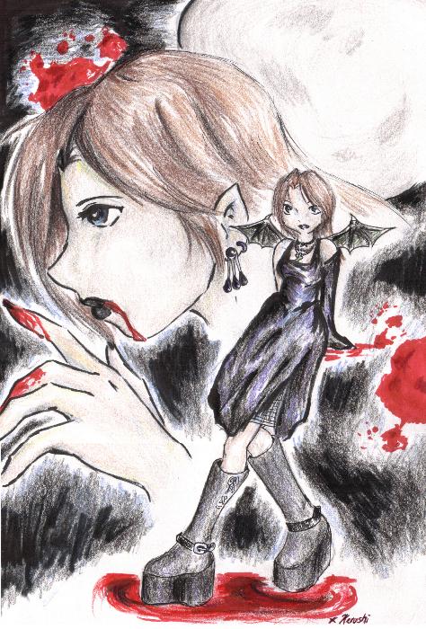 ~Yuki Hana~ "Draw my Vampire Girl" contest entry by Kerushi