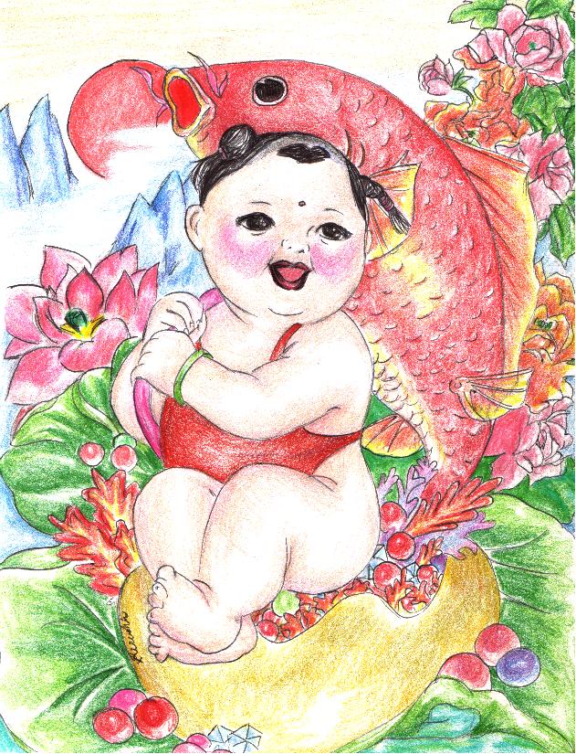 Cute n' Chubby Chinese Baby ~for Alexandra-chan by Kerushi