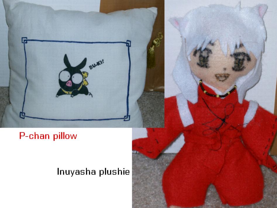 Inuyasha and Ranma plushes (VERY OLD) by Kerushi