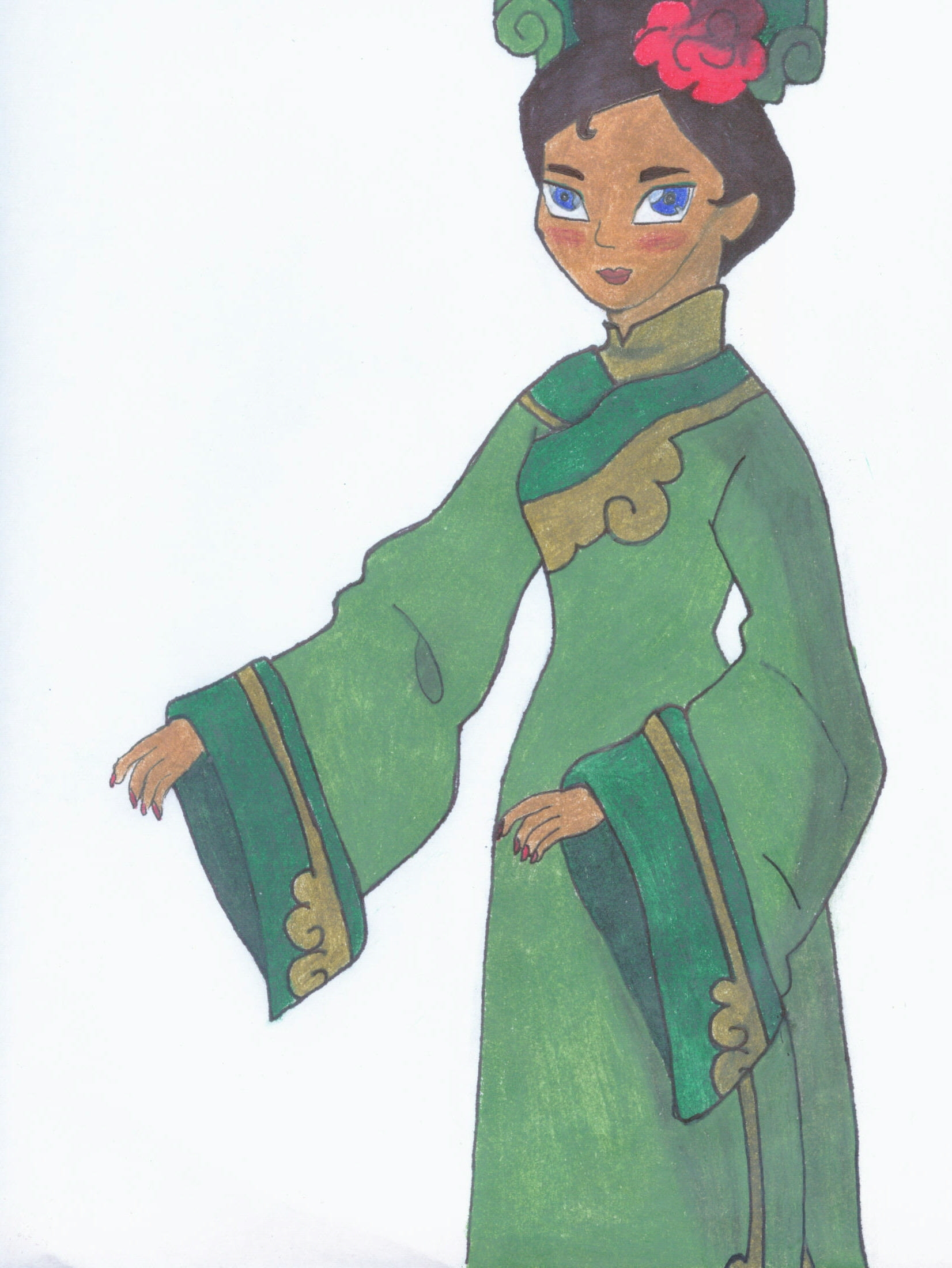 Katara in formal clothes by KesQuest