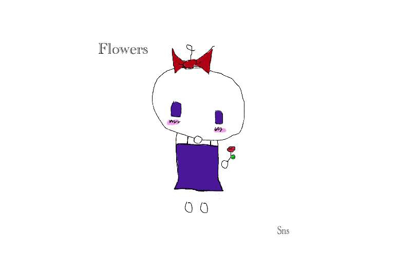 Flowers-The girl by Keshory