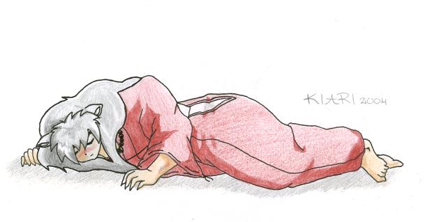 Sleeping Inuyasha by Kiari