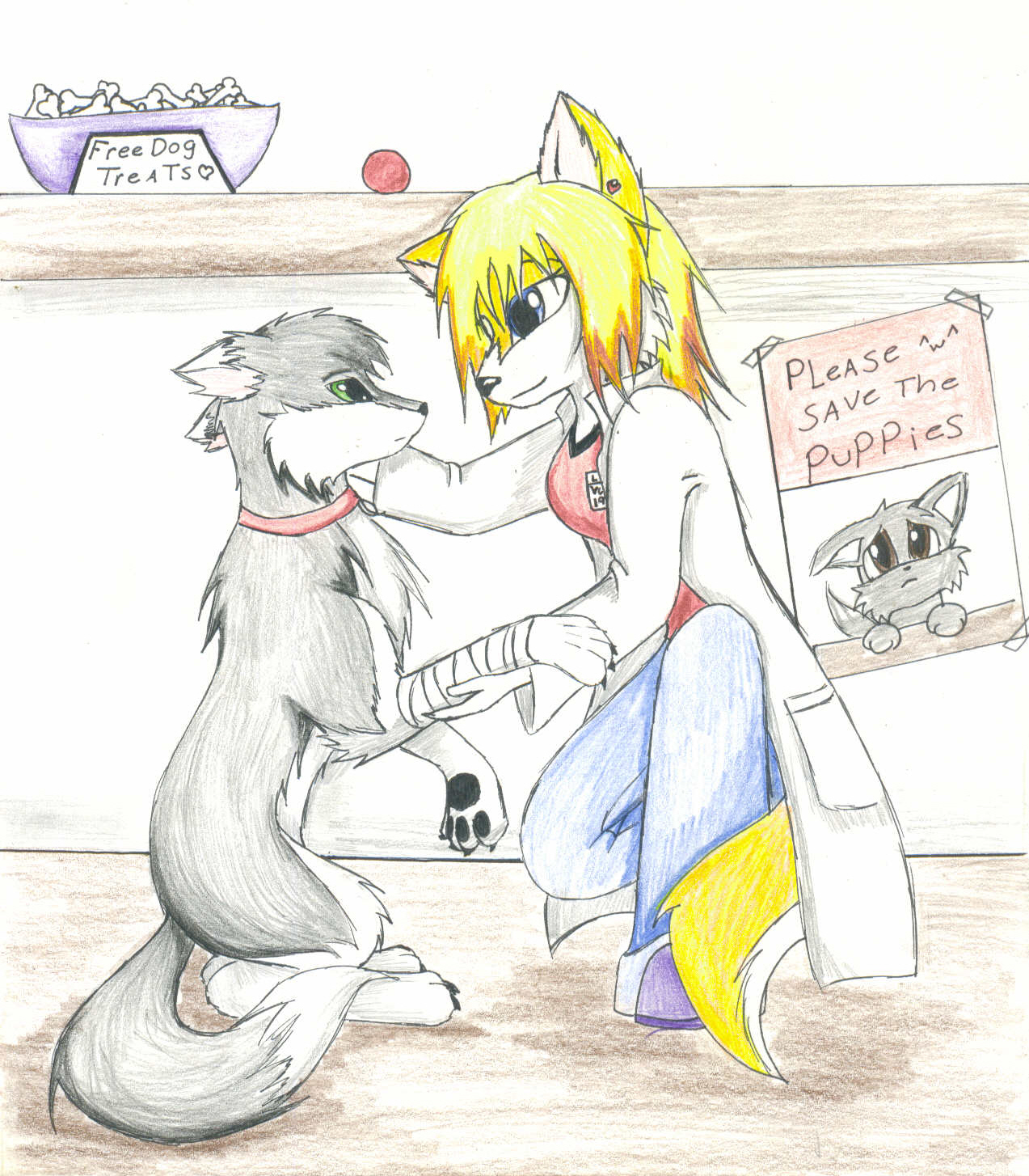 Lacey the vet by Kiathearcticwolf27
