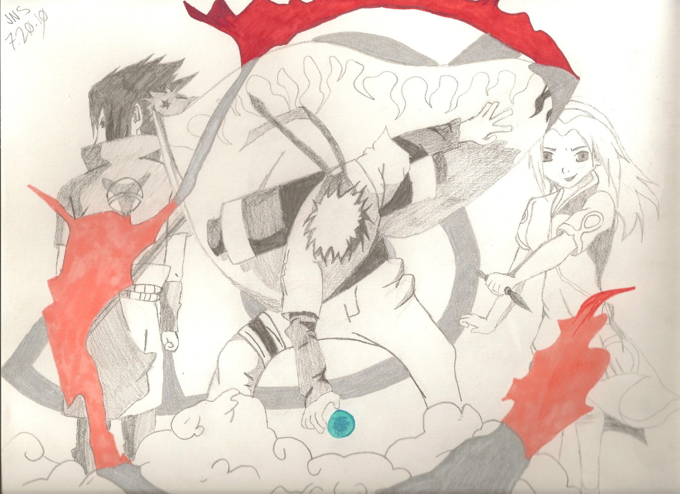 RASEGAN Naruto, Sasuke, and Sakura by KickButtRobin