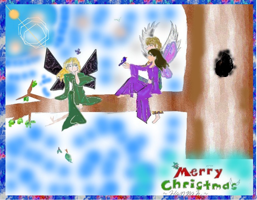Anime faerie christmas card by KikyoDepp