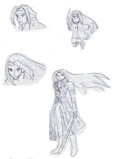 Sephiroth as drawn by me^^ by KikyoDepp