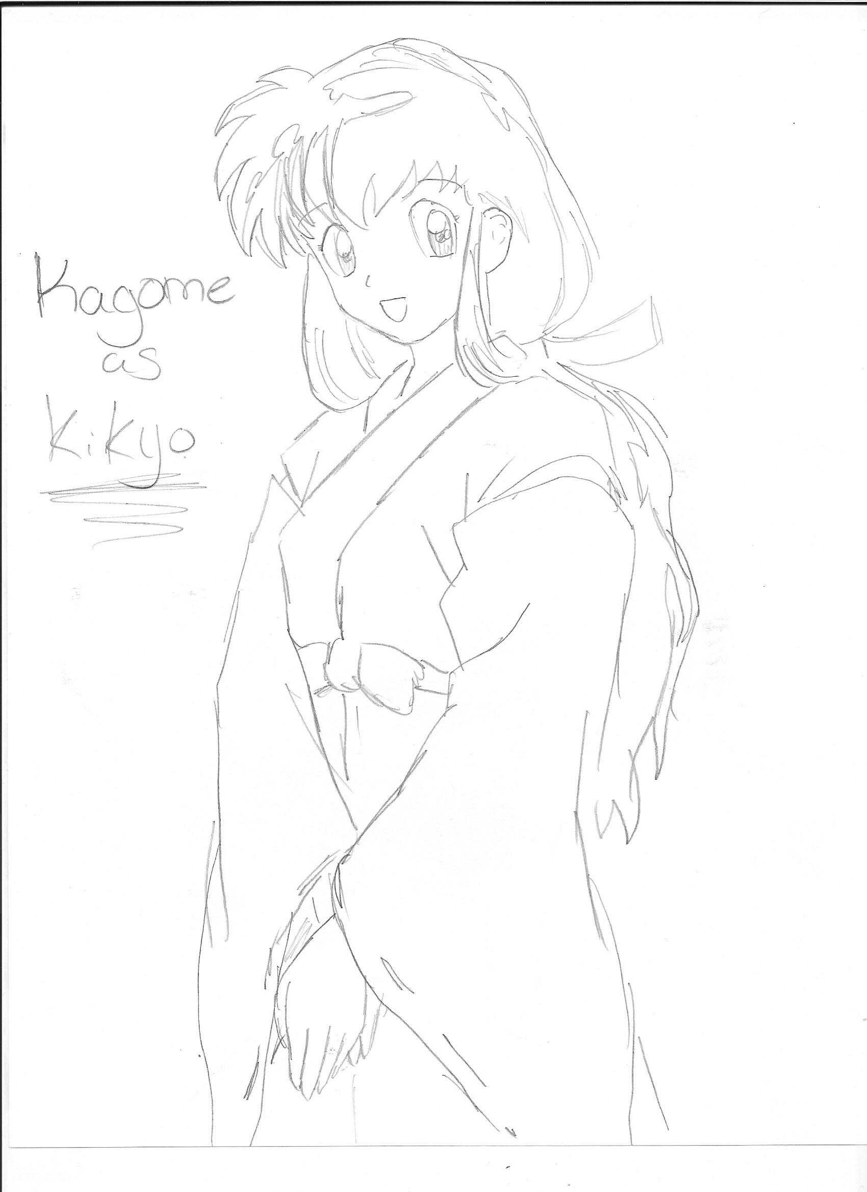 Kagome as Kikyo by Kimikoprincesspancho