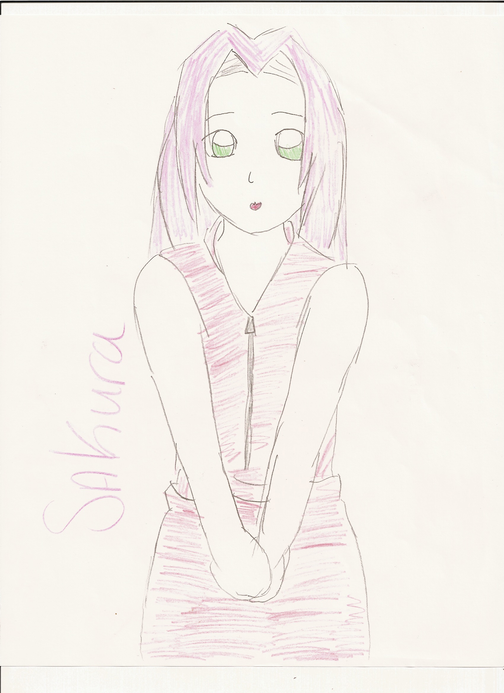 my first time drawing Sakura by Kimikoprincesspancho