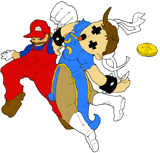 Mario vs Chun li by KingKiD