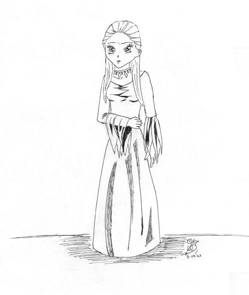 Girl in dress by Kinlyu