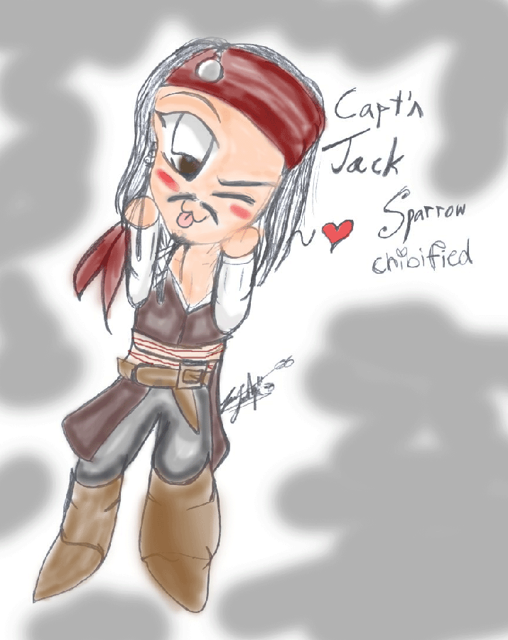 Chibi Captain Jack Sparrow by Kioko-chan