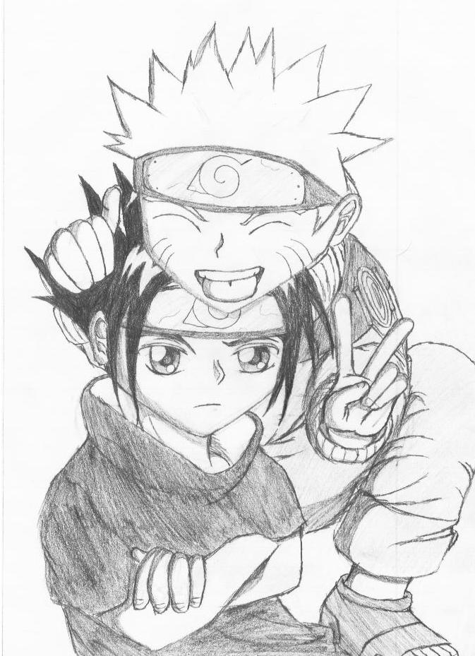 Naruto and Sasuke by Kira-chan