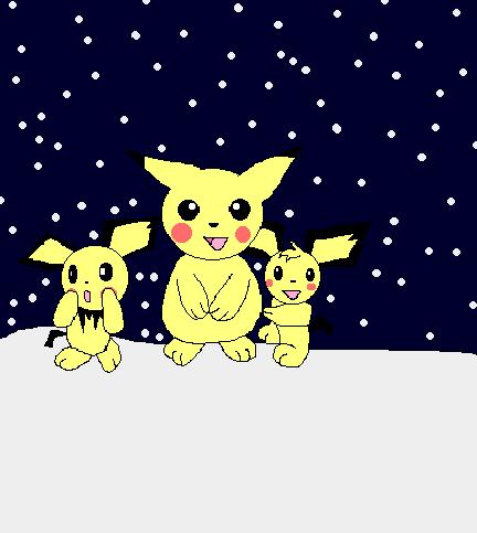 Pikachu & Pichu Bros Winter by Kistle