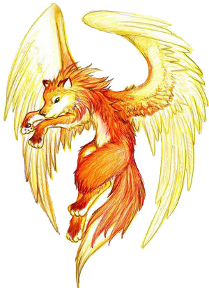 winged fox by KitFox