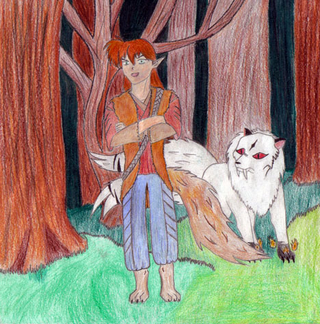 Shippou and Kirara (in sevral years) by Kit_wit_issues