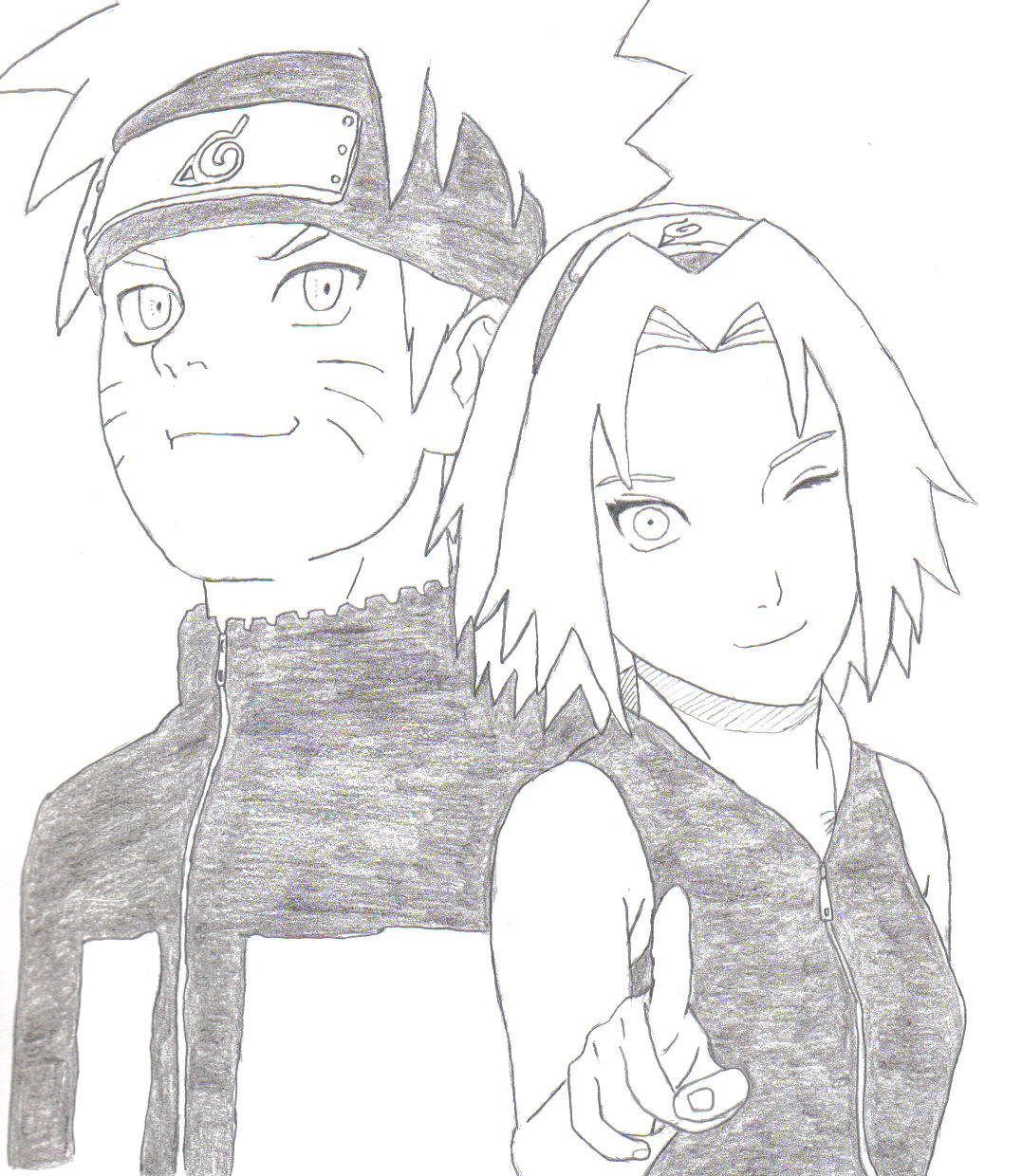 Naruto and Sakura by Kitsune29
