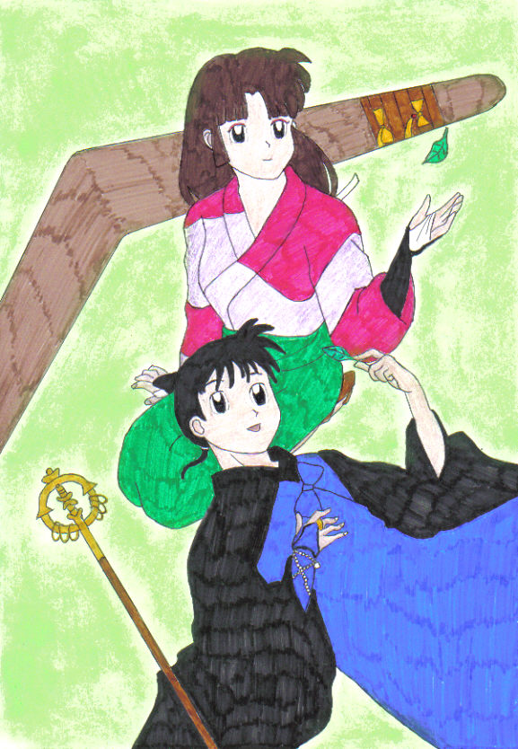 Miroku & Sango by Kitsune29
