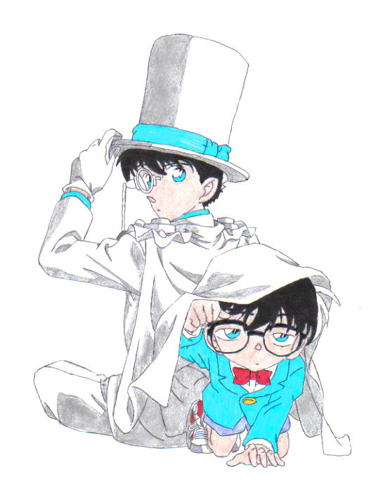Kaito Kid & Conan by Kitsune29