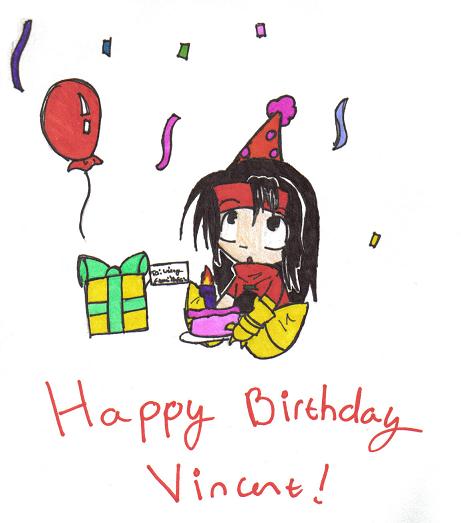 Happy Birthday Vincent Valentine! by KitsuneGirl