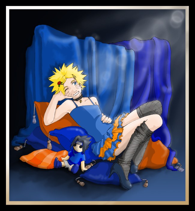 Naruto: Pretty in....blue...and orange?? by Kitten-chan