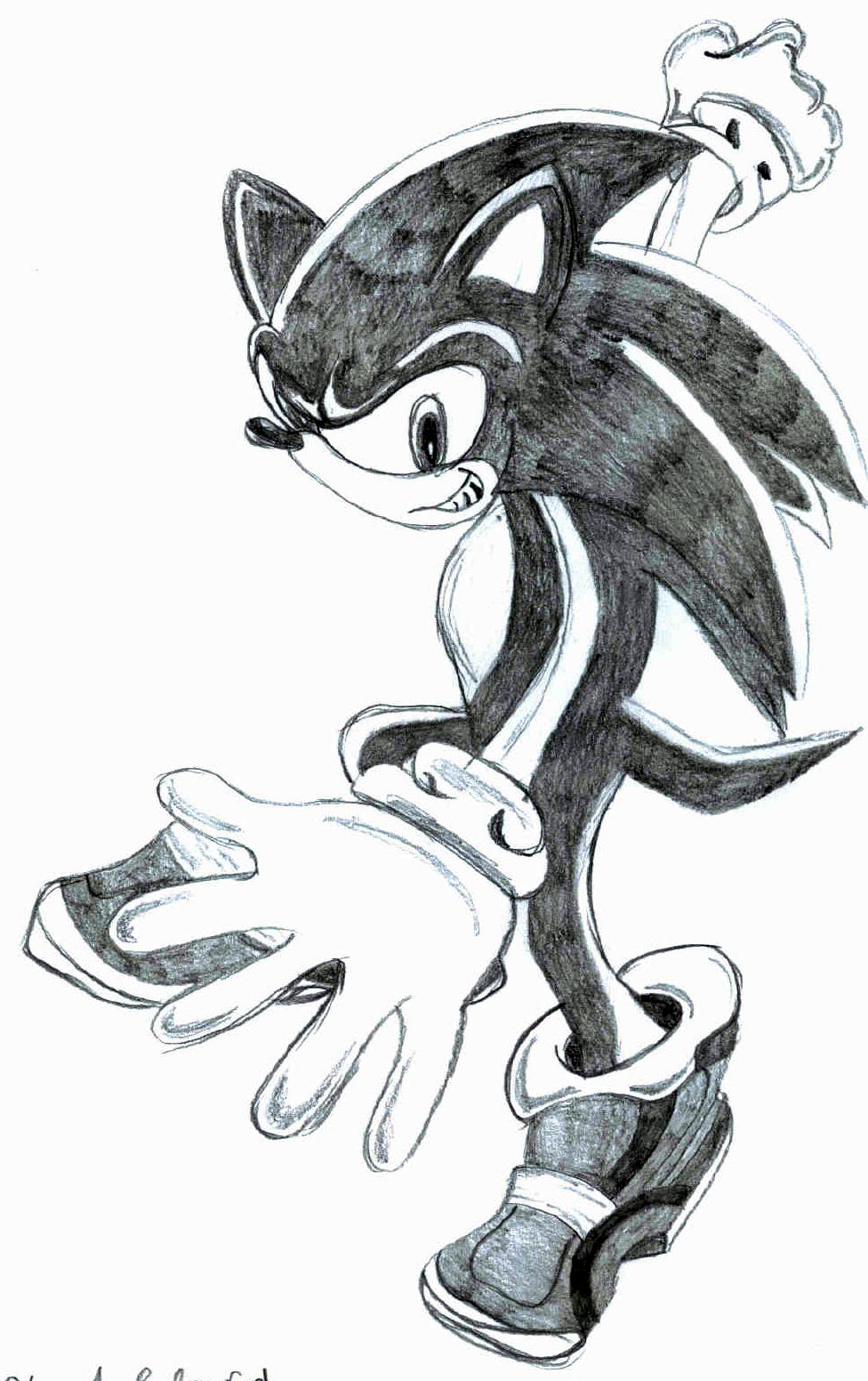 Sonic-black & white by Kitty90